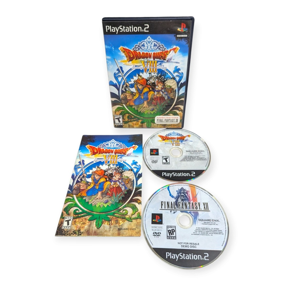 Dragon Quest VIII Journey of the Cursed King PS2 Final Fantasy XII Demo Disc